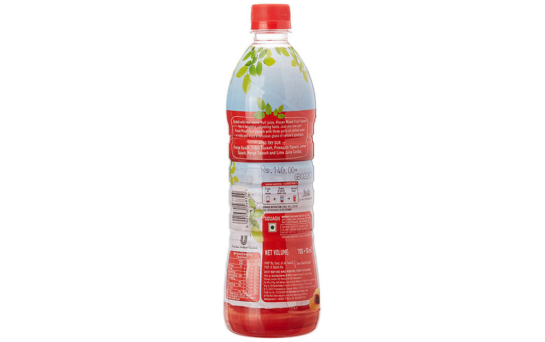 Kissan Mixed Fruit Squash    Plastic Bottle  750 millilitre